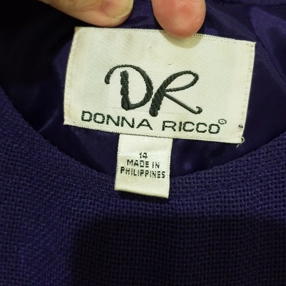 VINTAGE Donna Ricco 2 Piece Dress Suit - Picture 7 of 8
